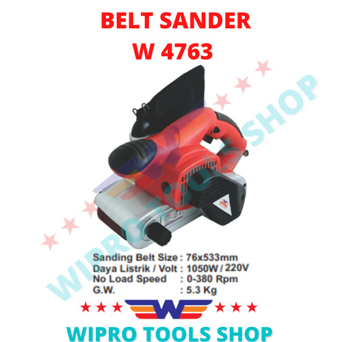 [EZM.1006284] WIPRO Mesin Amplas Sabuk / Belt Sander W 4763