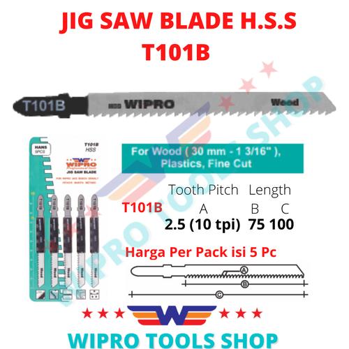 [EZM.1200332] WIPRO Mata Gergaji Jigsaw / Jig Saw Blade (Model TUSUK)