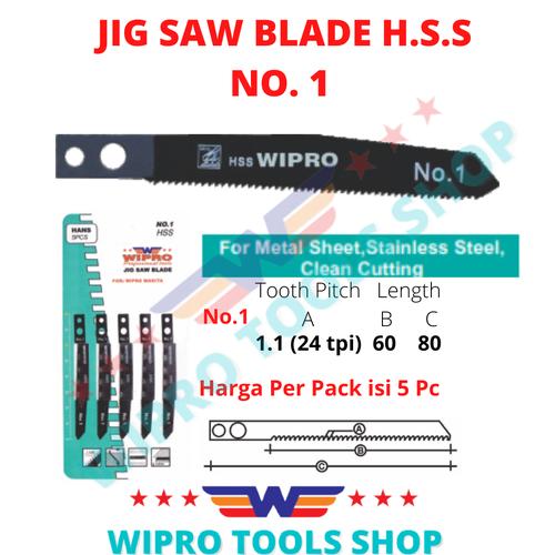 [EZM.1200333] WIPRO Mata Gergaji Jigsaw / Jig Saw Blade (Model LUBANG)