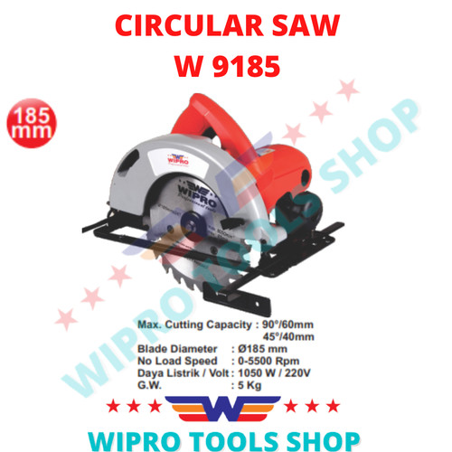 [EZM.1006293] WIPRO Mesin Gergaji Potong Kayu / Circle / Circular Saw W 9185