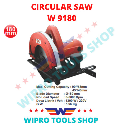 [EZM.1006294] WIPRO Mesin Gergaji Potong Kayu / Circle / Circular Saw W 9180