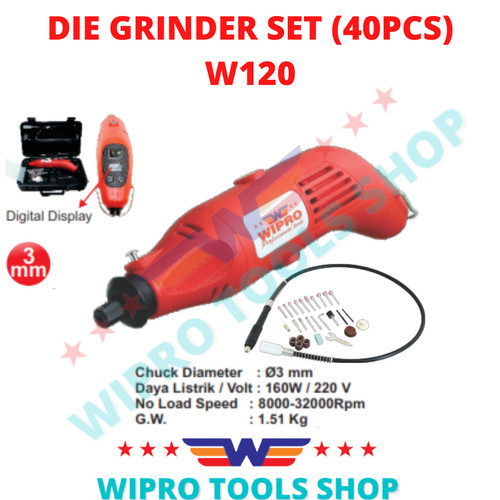 [EZM.1200352] WIPRO Die Grinder Set (40Pc) W 120