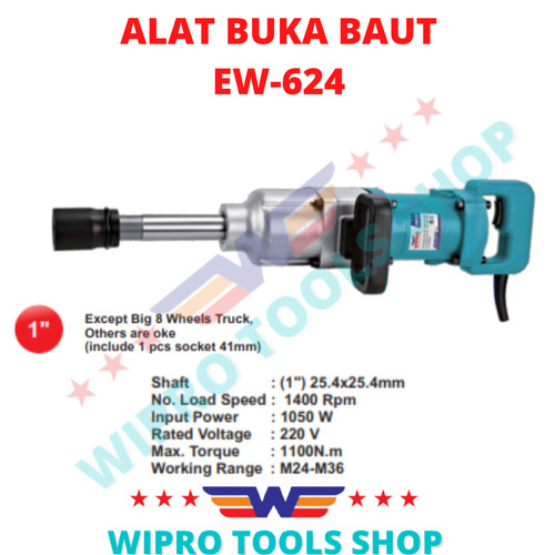 [EZM.1006311] WIPRO Mesin Impact Wrench / Alat Buka Baut EW-636