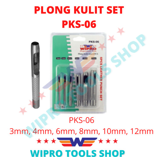 [EZM.1006356] WIPRO Plong Kulit / Punch Hole Set PKS-06 (3,4,6,8,10,12mm)