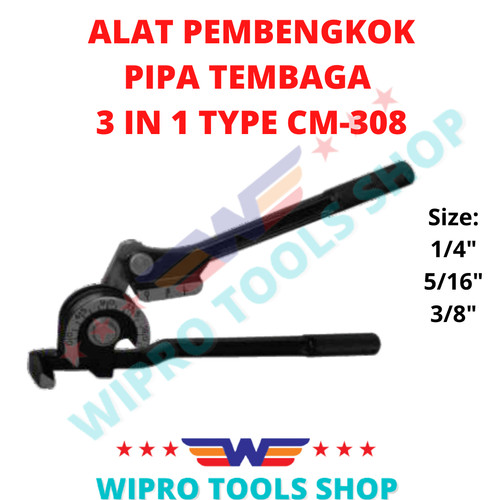 [EZM.1006360] WIPRO Alat Pembengkok Pipa Tembaga 3 in 1 (1/4" , 5/16", 3/8") CM-308