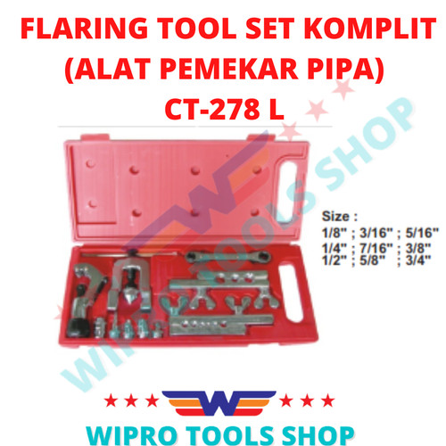 [EZM.1006361] WIPRO Flaring Tool Set Komplit / Alat Pemekar Pipa Tembaga CT 278-L