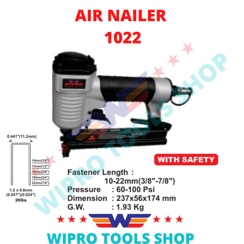 [EZM.1200424] WIPRO Alat Mesin Staples Angin / Air Nailer 1022
