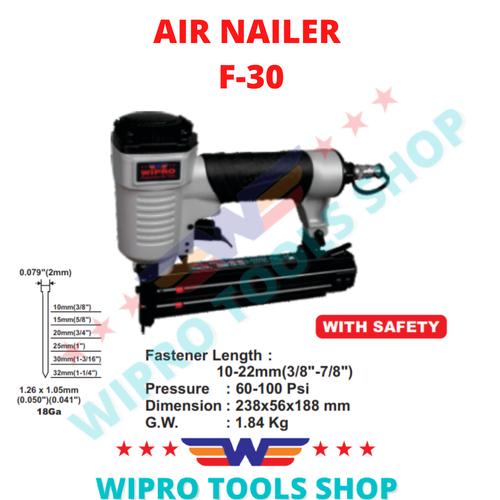 [EZM.1200426] WIPRO Alat Mesin Paku Tembak Angin / Air Nailer F-30