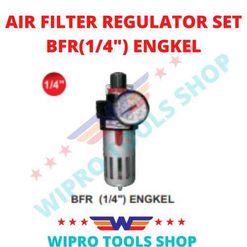 [EZM.1200437] WIPRO AIR FILTER REGULATOR KOMPRESOR SET ENGKEL 1/4" & 1/2"