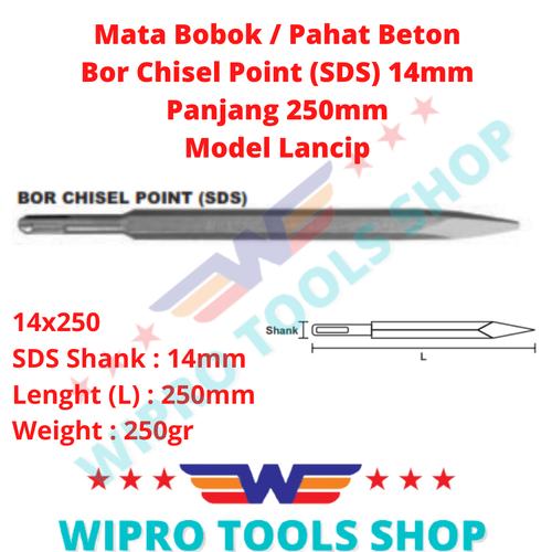 [EZM.1200452] Mata Bobok / Pahat Beton / Bor Chisel Point (SDS) 14mm Model Lancip