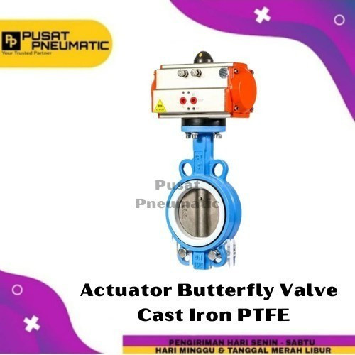 [EZM.9501917] Actuator Butterfly Valve Cast Iron Seat PTFE Single Acting 8 Inch
