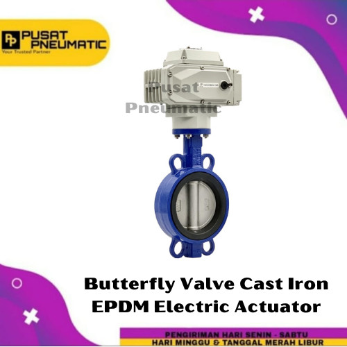 [EZM.9501957] Motorized Electric Actuator On Off Butterfly Cast Iron EPDM 1 1/2 Inch