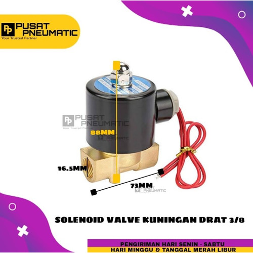 [EZM.9501989] 3/8" Solenoid Valve Kuningan 2 Way UNI-D Type UD 10 Size 3/8 Inch