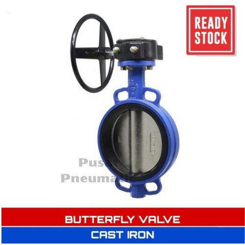 [EZM.9502040] 12" Butterfly Valve Cast Iron Seat EPDM Disc SS 304 Worm Gear 12 Inch