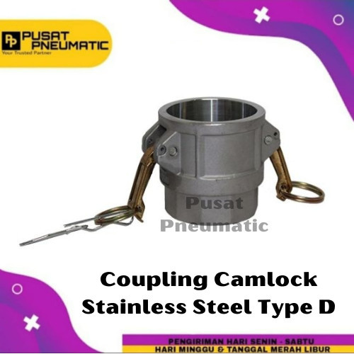 [EZM.9500648] 3" Coupling Camlock Stainless Steel Type D 300 Size 3 Inch
