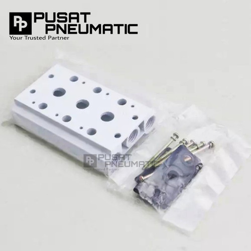 [EZM.9502136] MANIFOLD BLOCK 7 BARIS(SOLENOID TYPE V51 / BODY 100 / 4V110 )