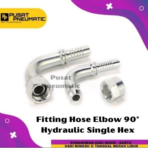 [EZM.9502167] 1" BSP Fitting Hose Elbow 90° Hydraulic NU 16-16 Single Hex 1 Inch