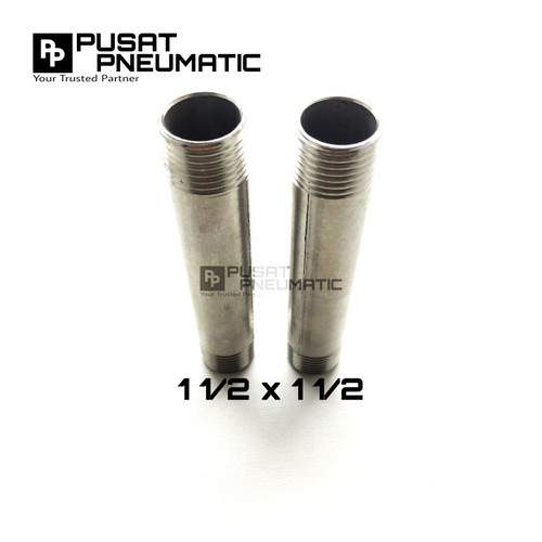 [EZM.9502220] Pipa Nepel / Pipe nipple Stainless steel 304 1 1/2" 20 CM