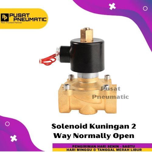 [EZM.9502237] Solenoid Valve 2 Way Selenoid Valve Kuningan Normal Open 1 Inch