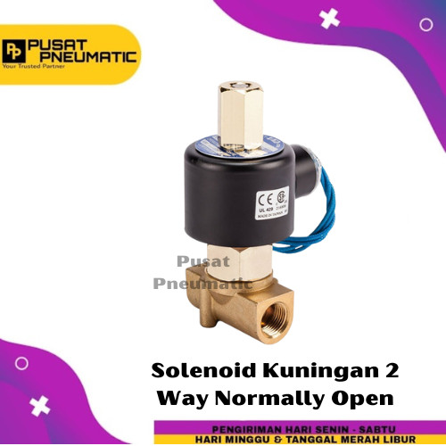 [EZM.9502241] Solenoid Valve 2 Way Selenoid Valve Kuningan Normal Open 1/4 Inch