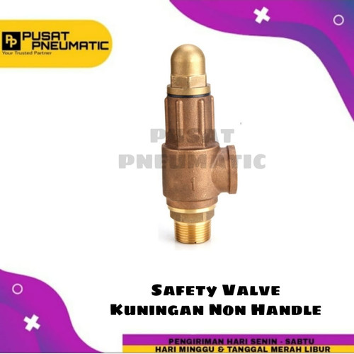 [EZM.9502269] 10 Bar Safety Valve Kuningan Brass Non Lever 10 Kg/Cm