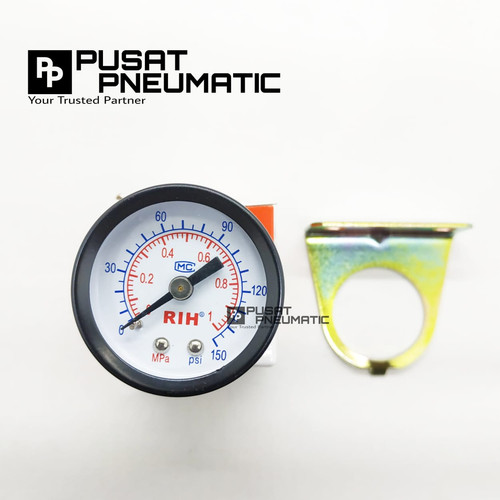 [EZM.9502322] Pressure gauge drat 1/8" range 0-1mpa atau 0-10bar