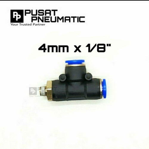 [EZM.9502324] 4mm x 1/8 Tee drat samping slip lock tee pneumatic