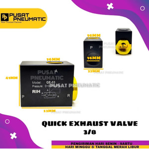 [EZM.9502368] QE 03 Pneumatic Quick Exhaust Valve Vent Valve Air Quick Exhaust QE-03