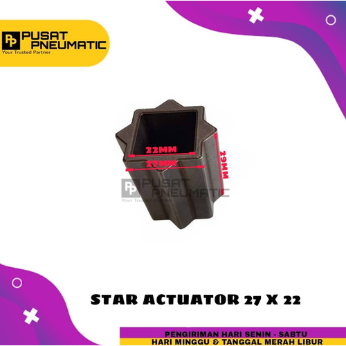 [EZM.9502371] 27 x 22 Star Actuator Soket Actuator Konektor Actuator Sok 22 x 27