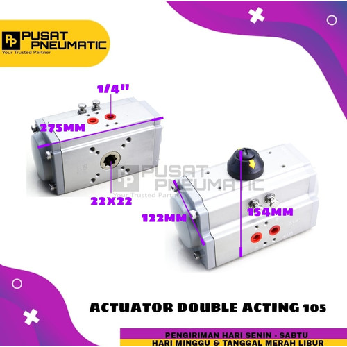 [EZM.9502382] DA 105 Pneumatic Actuator 105 DA Pneumatic Double Acting Type 105 DA