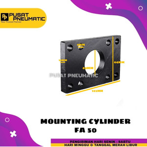 [EZM.9502420] FA 50 Mounting Cylinder Pneumatic Depan FA-50
