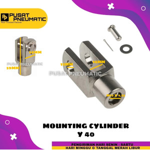 [EZM.9502430] Connector Cylinder/ Mounting Cylinder Y40 (lubang drat M12x1.25)