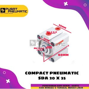 [EZM.9502457] PNEUMATIC COMPACT CYLINDER SD 20X35 / SDA 20 X 35