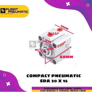[EZM.9502461] PNEUMATIC COMPACT CYLINDER SD 20X15 / SDA 20 X 15