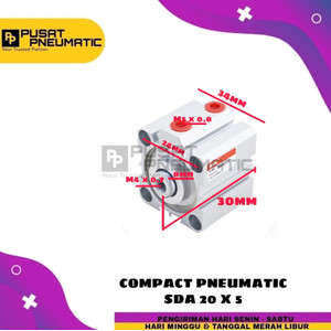 [EZM.9502463] PNEUMATIC COMPACT CYLINDER SD 20X5 / SDA 20 X 5