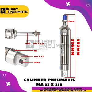 [EZM.9502485] MA 32x250 CYLINDER PNEUMATIC STAINLESS MA 32 X 250