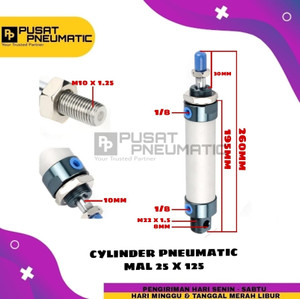 [EZM.9502518] MAL 25x125 CYLINDER PNEUMATIC MAL 25 X 125
