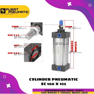[EZM.9502540] SC 100X125 Pneumatic Standard Cylinder/Cylinder Pneumatic SC 100 x 125