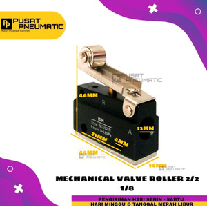 [EZM.9502543] MECHANICAL VALVE MECHANICAL TYPE ROLLER 2 Lubang 2/2 Drat 1/8"