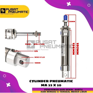 [EZM.9502616] MA 32x50 CYLINDER PNEUMATIC STAINLESS MA 32 X 50