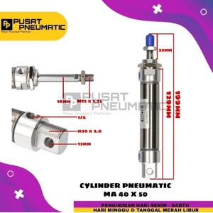[EZM.9502621] MA 40x50 CYLINDER PNEUMATIC STAINLESS MA 40 X 50