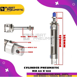 [EZM.9502659] MA 40x100 CYLINDER PNEUMATIC STAINLESS MA 40 X 100