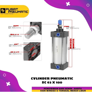 [EZM.9502705] SC 63X100 Pneumatic Standard Cylinder / Cylinder Pneumatic SC 63 x 100