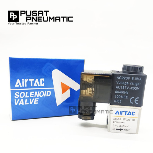 [EZM.9502736] Solenoid Valve 2v 025-08 1/4" AC220v/DC24v airtac