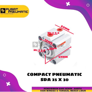 [EZM.9502748] PNEUMATIC COMPACT CYLINDER SD 25X30 / SDA 25 X 30