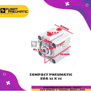 [EZM.9502751] PNEUMATIC COMPACT CYLINDER SD 25X75 / SDA 25 X 75