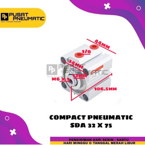 [EZM.9502755] PNEUMATIC COMPACT CYLINDER SD 32X75 / SDA 32 X 75