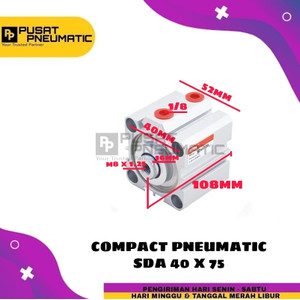 [EZM.9502760] PNEUMATIC COMPACT CYLINDER SD 40X75 / SDA 40 X 75