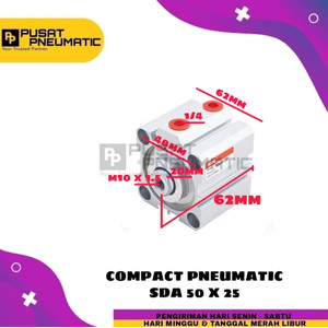 [EZM.9502761] PNEUMATIC COMPACT CYLINDER SD 50X25 / SDA 50 X 25