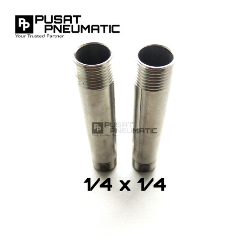 [EZM.9502797] Pipa Nepel / Pipe nipple Stainless steel 304 1/4" 10 CM
